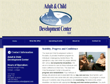 Tablet Screenshot of adultandchilddevelopmentcenter.com